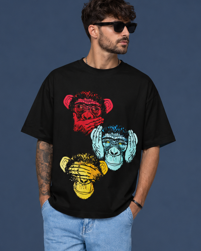Wise Monkey Oversized T-Shirt