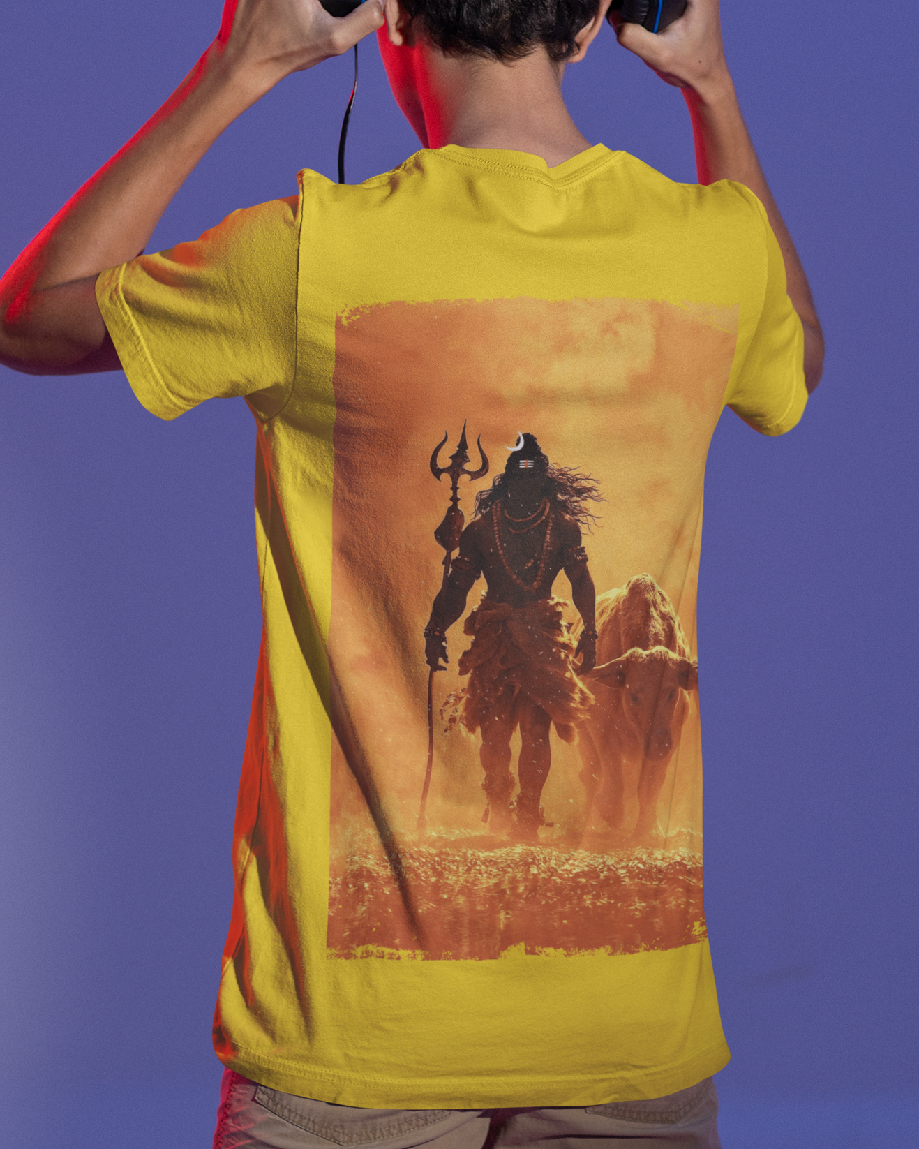 Shiva Nandi Yellow Oversized T-Shirt