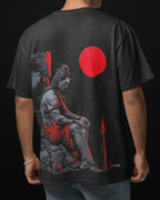 Shiva Orange Moon Oversized T-Shirt