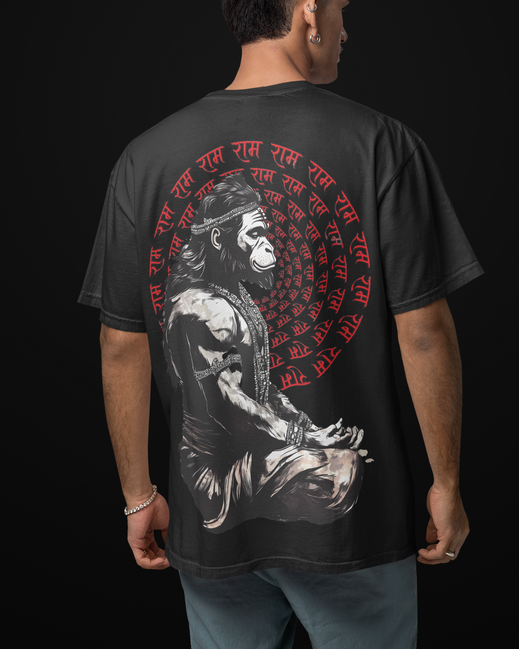 Hanumanji Ram Matra Oversized T-Shirt