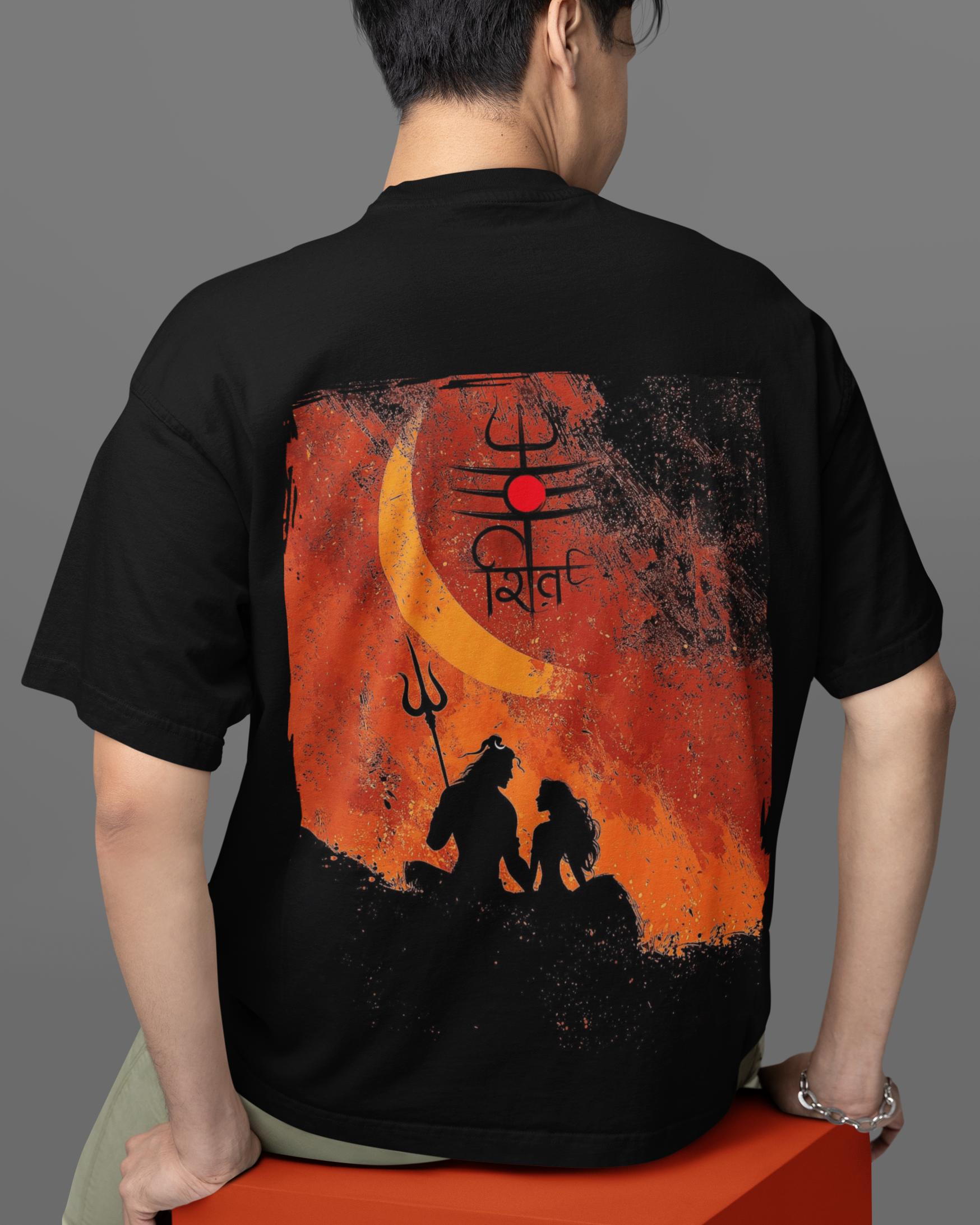Shiva Parvati Oversized T-Shirt