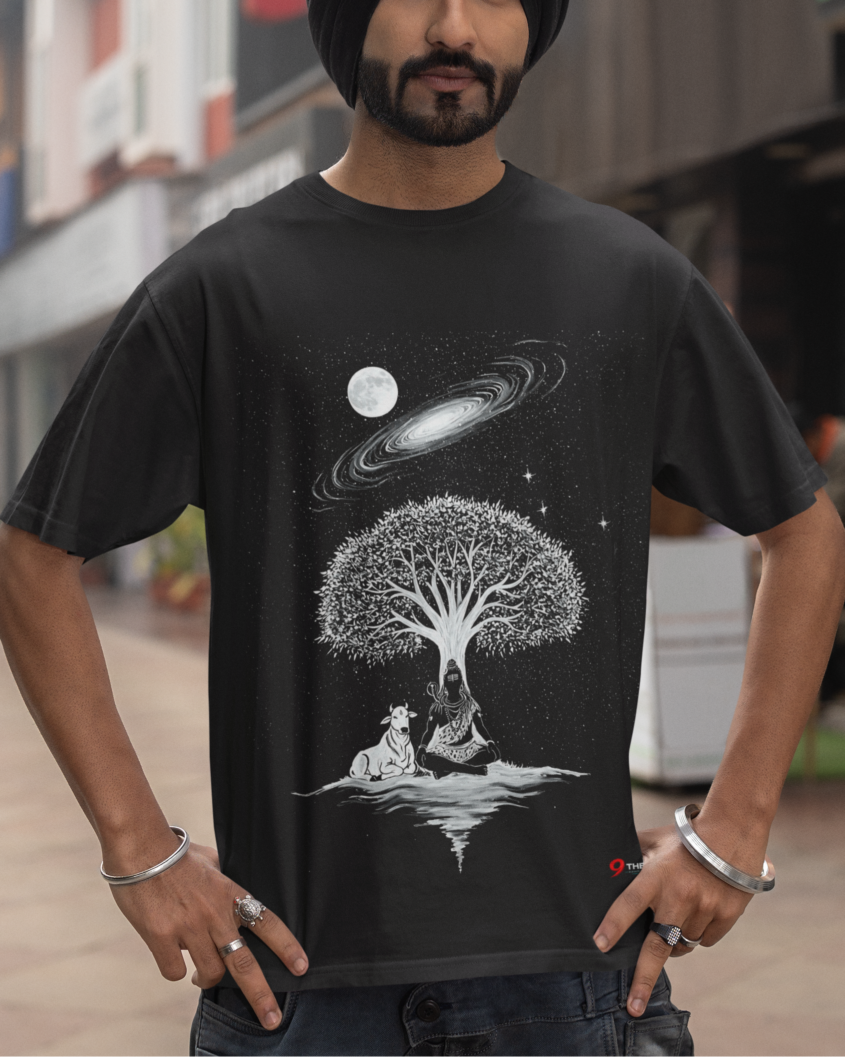 Shiva Under The Tree Oversized T-Shirt