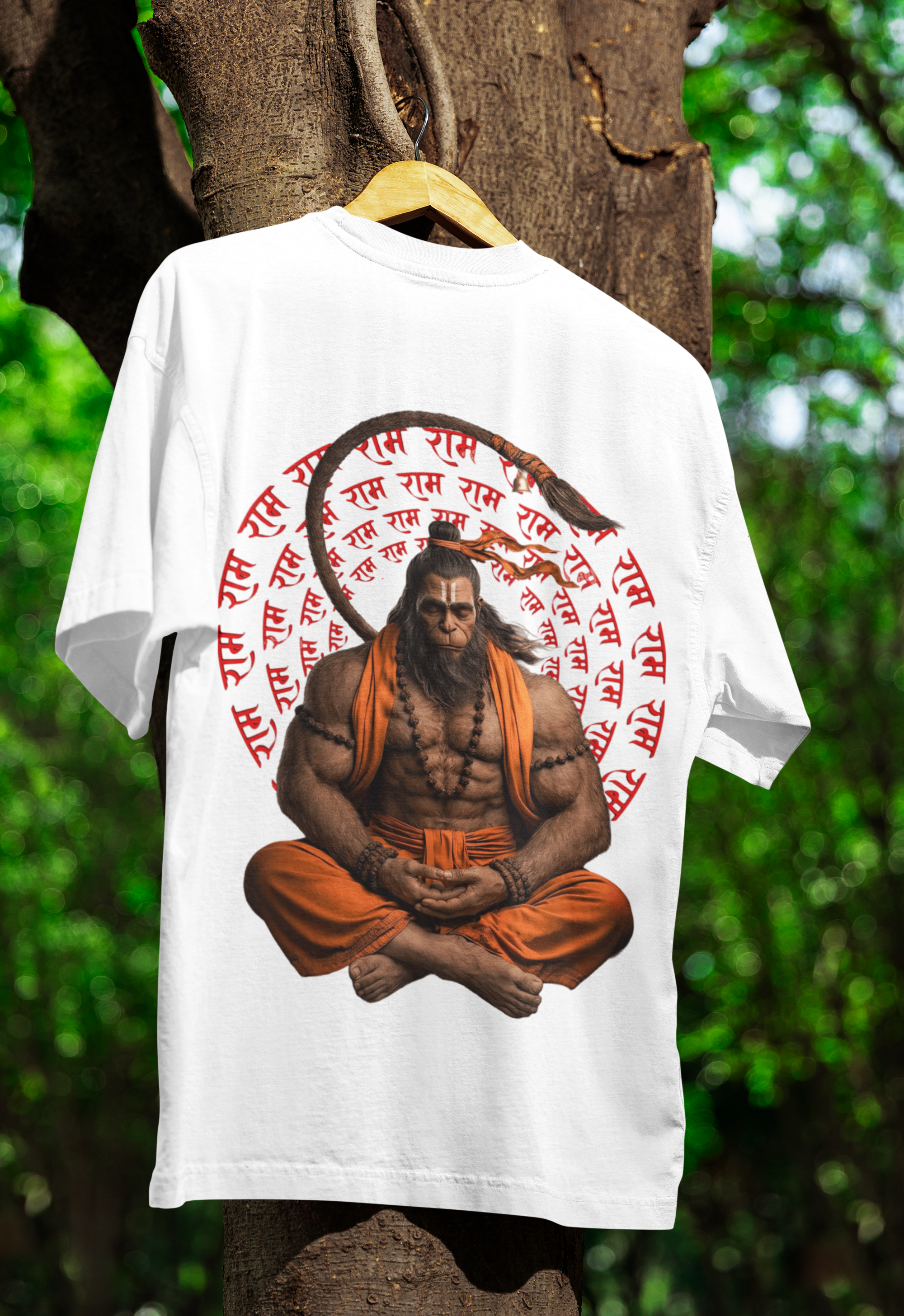Hanumanji Meditating Oversized  T-Shirt