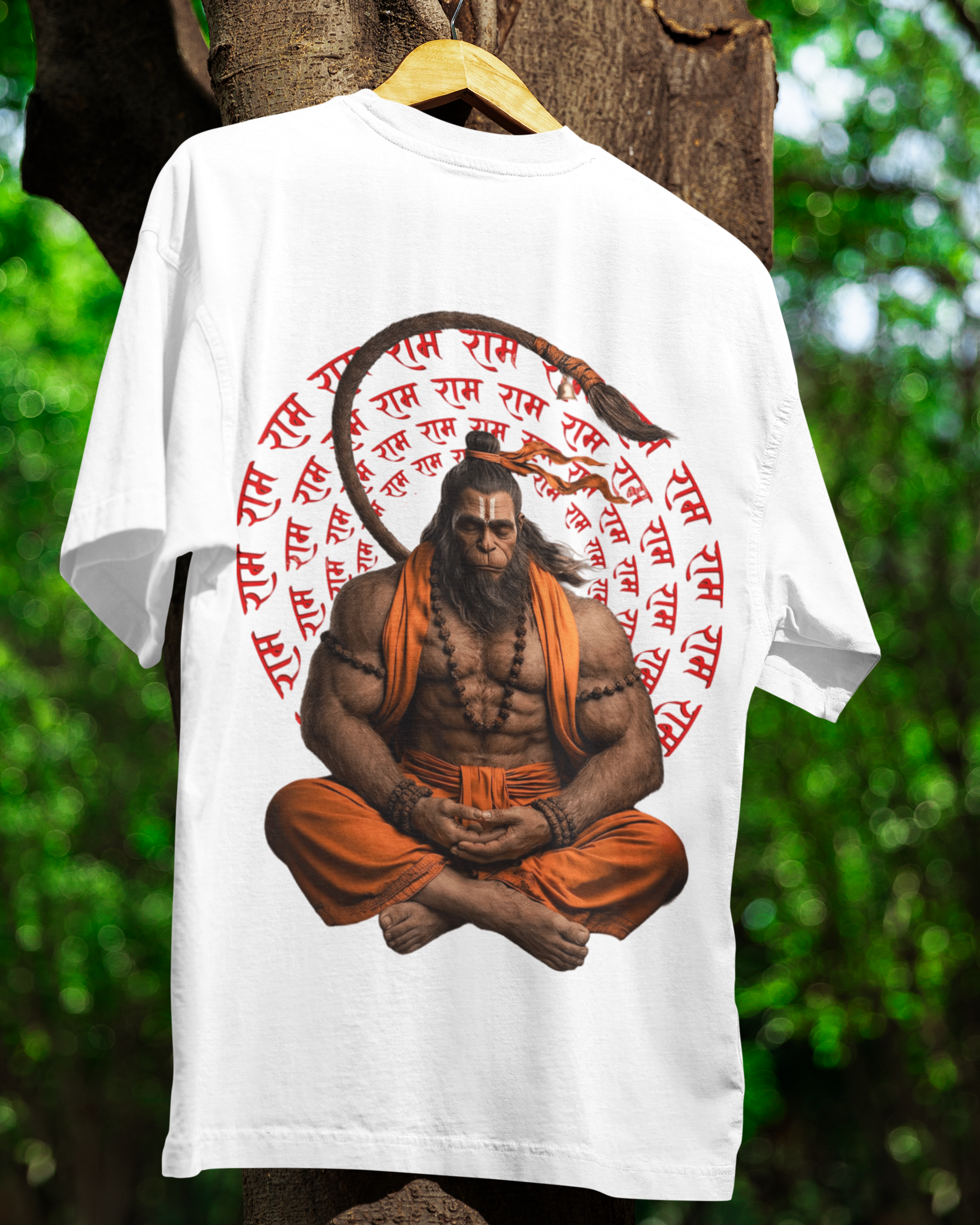 Hanumanji Meditating Oversized  T-Shirt