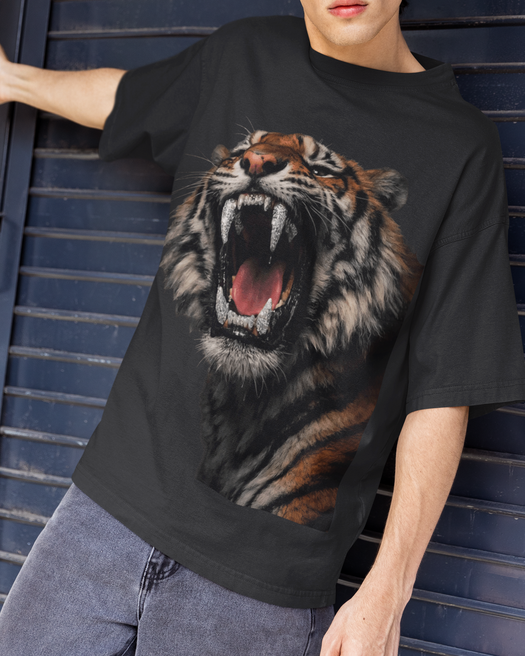 Tiger Roar Bling Oversized T-Shirt