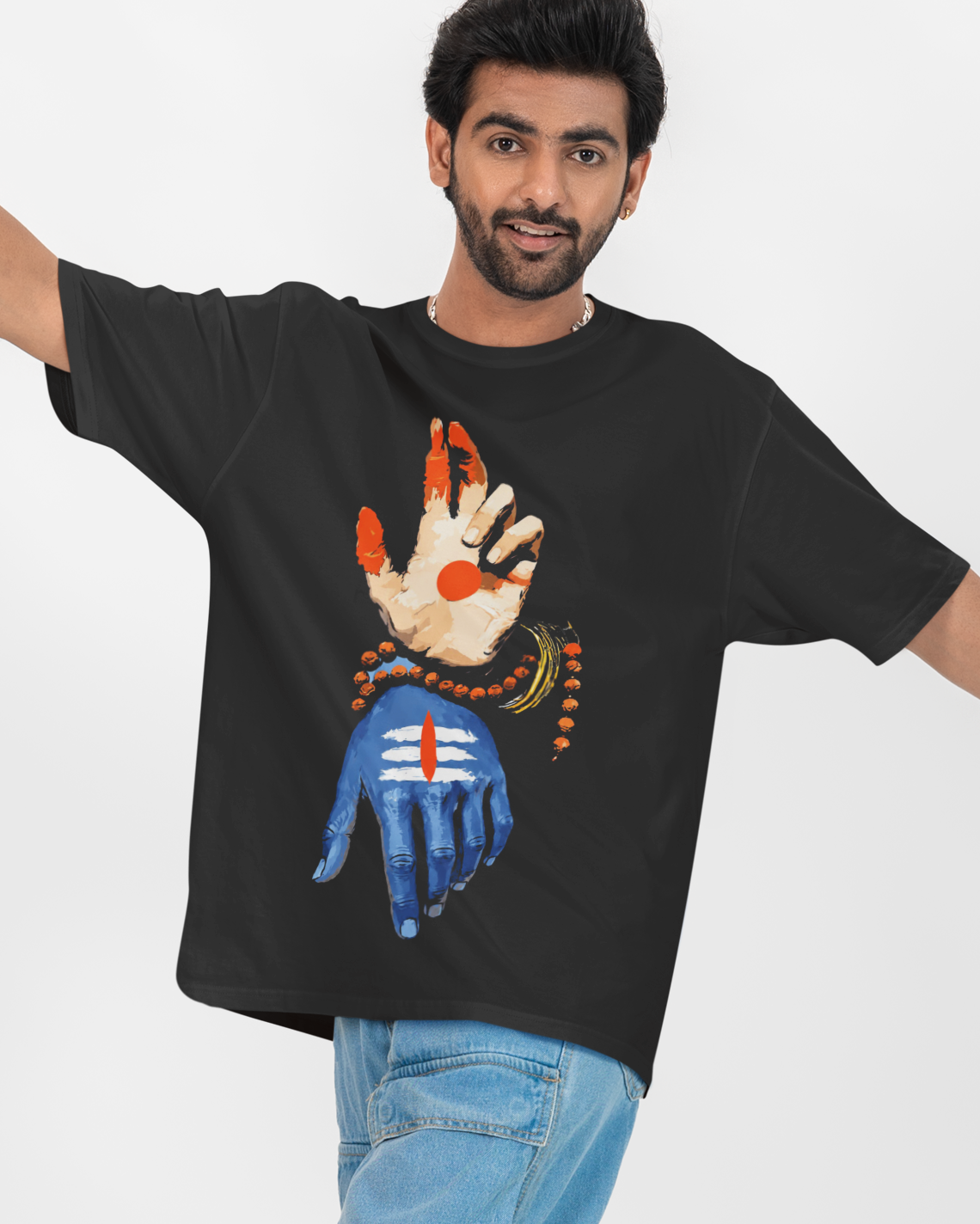 Nataraj Mudra Oversized T-Shirt